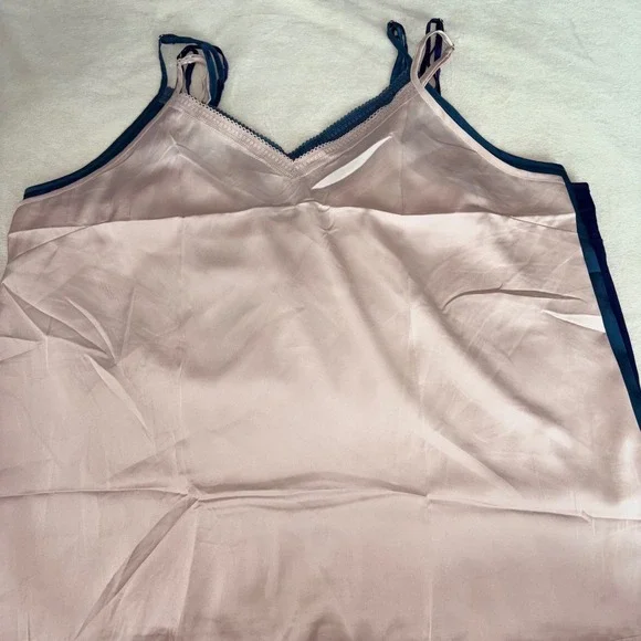 Ekouaer 6 Piece Satin Cami and Pant Set V-Neck Lace Adj Straps Jewel Tones XL - Picture 4 of 13